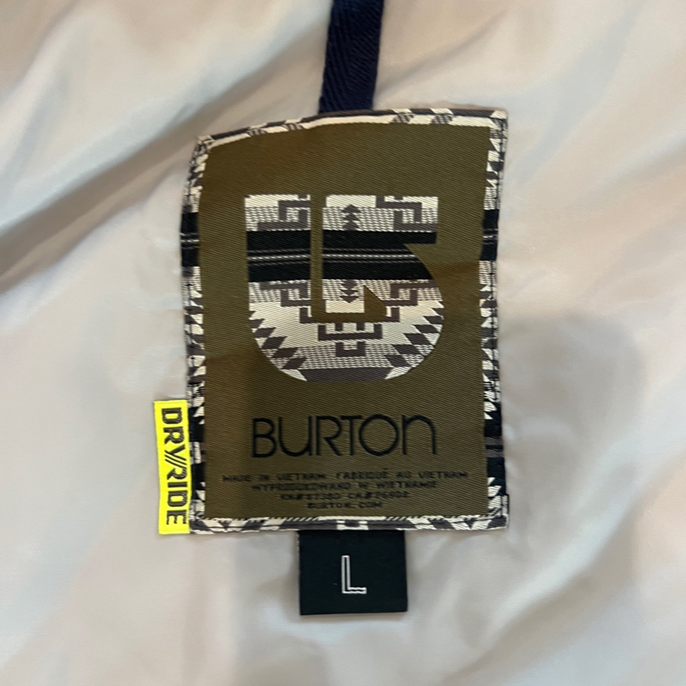 Burton dryride Ginger pixilated fair isle snowflake hooded snowboarding jacket - Picture 6 of 6